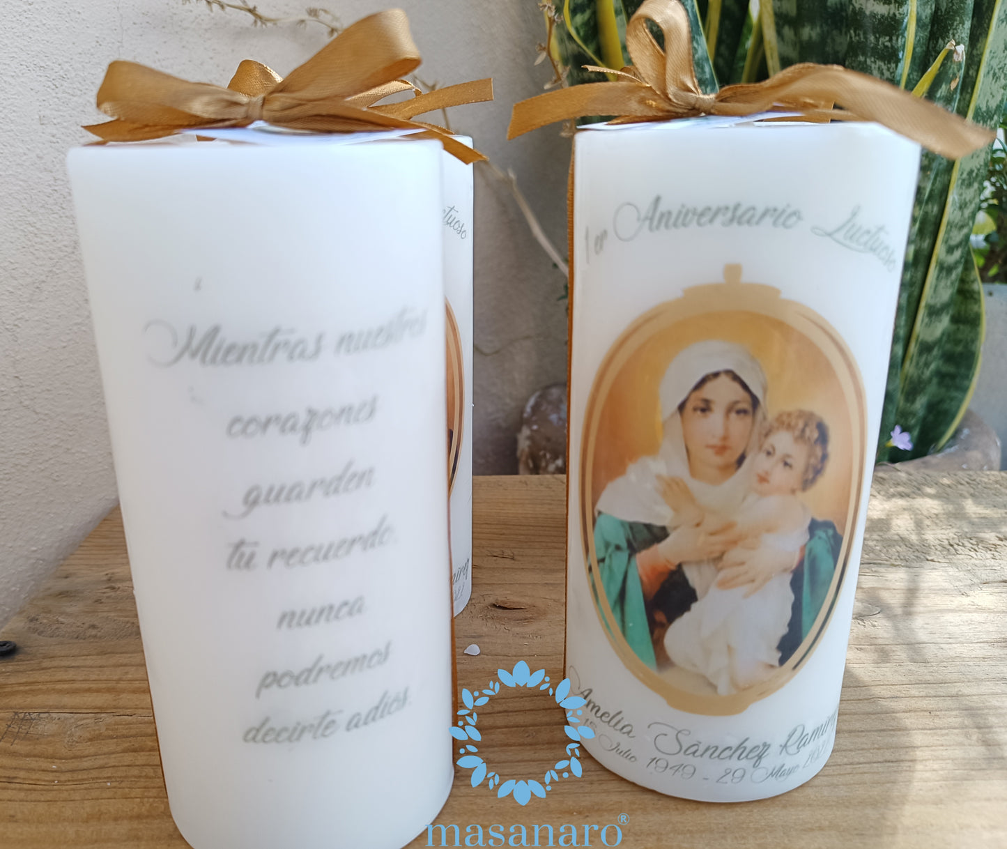 Paq. 10 velas Virgen de Shoenstatt