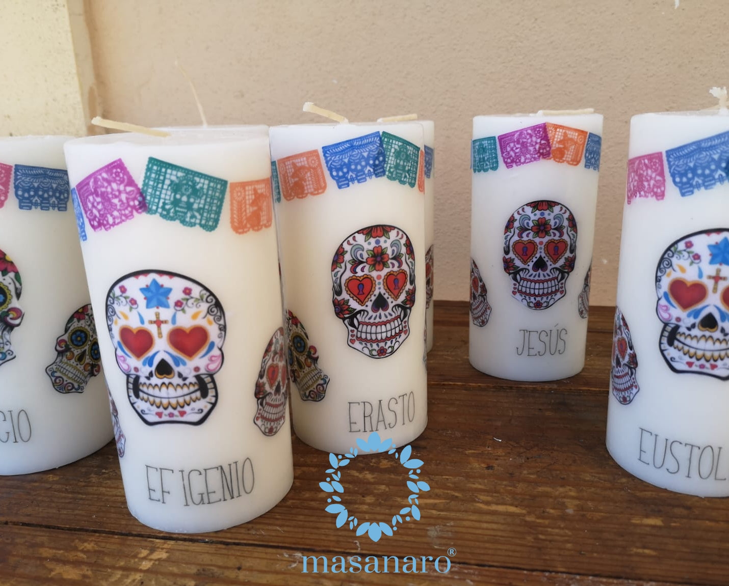 Paq. 5 cirios día de muertos