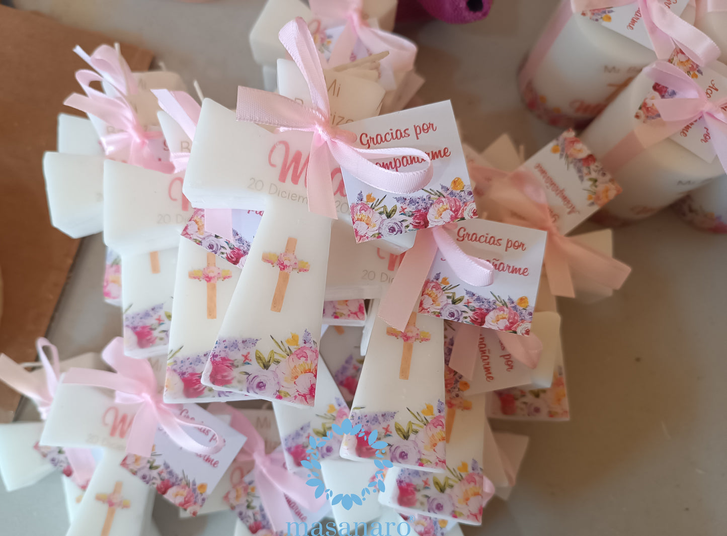 Vela de cruz. Mod Flores primavera