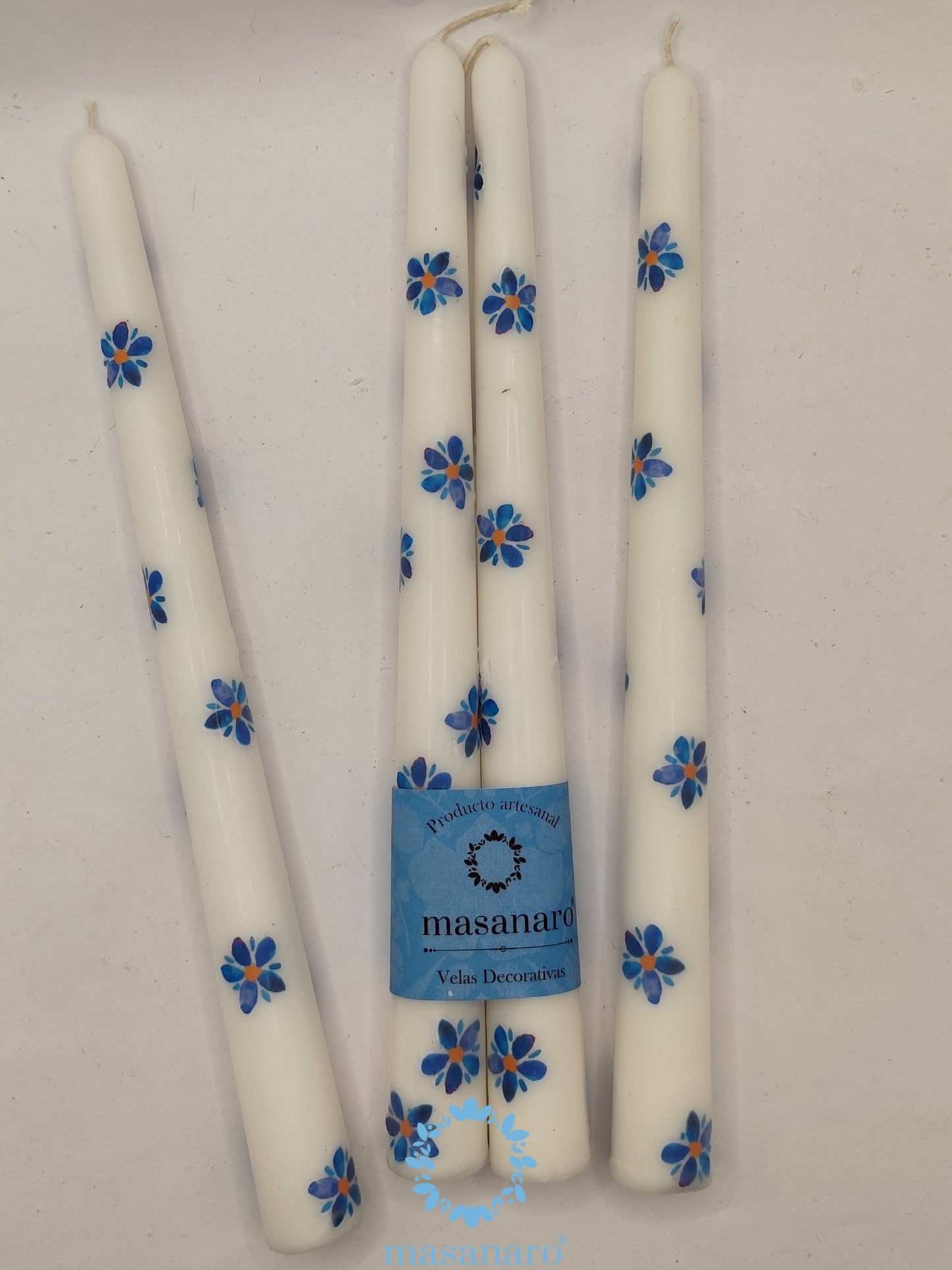 Flores azules rústicas