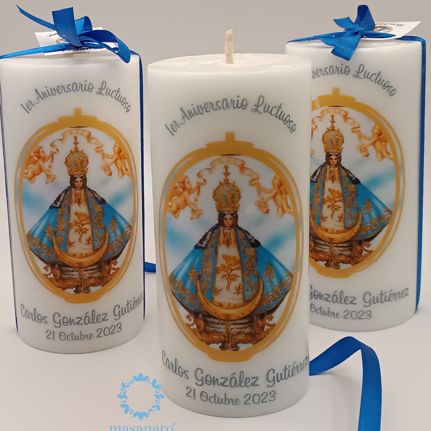 Paquete 10 velas. Diseño Virgen de San Juan de los Lagos