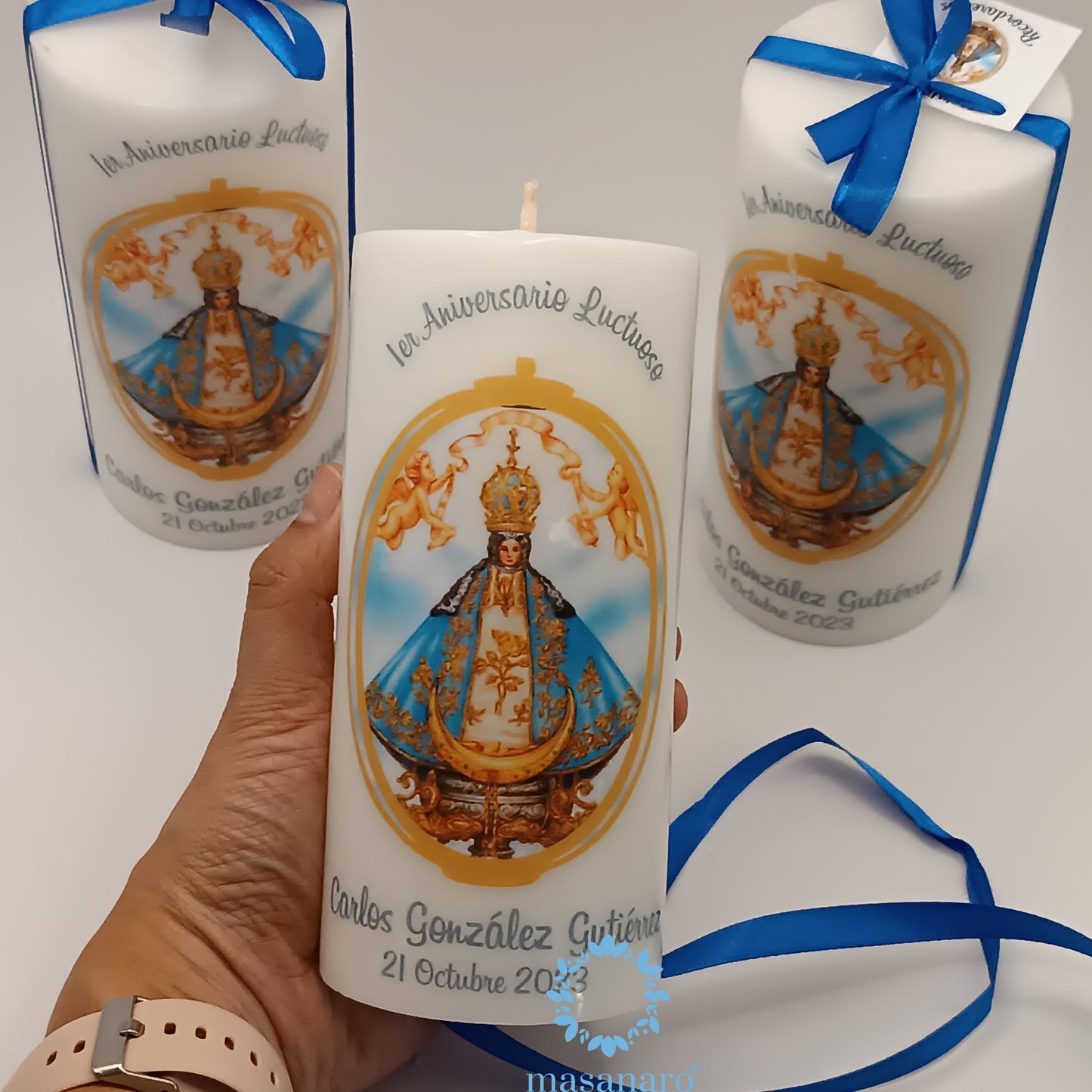 Paquete 10 velas. Diseño Virgen de San Juan de los Lagos