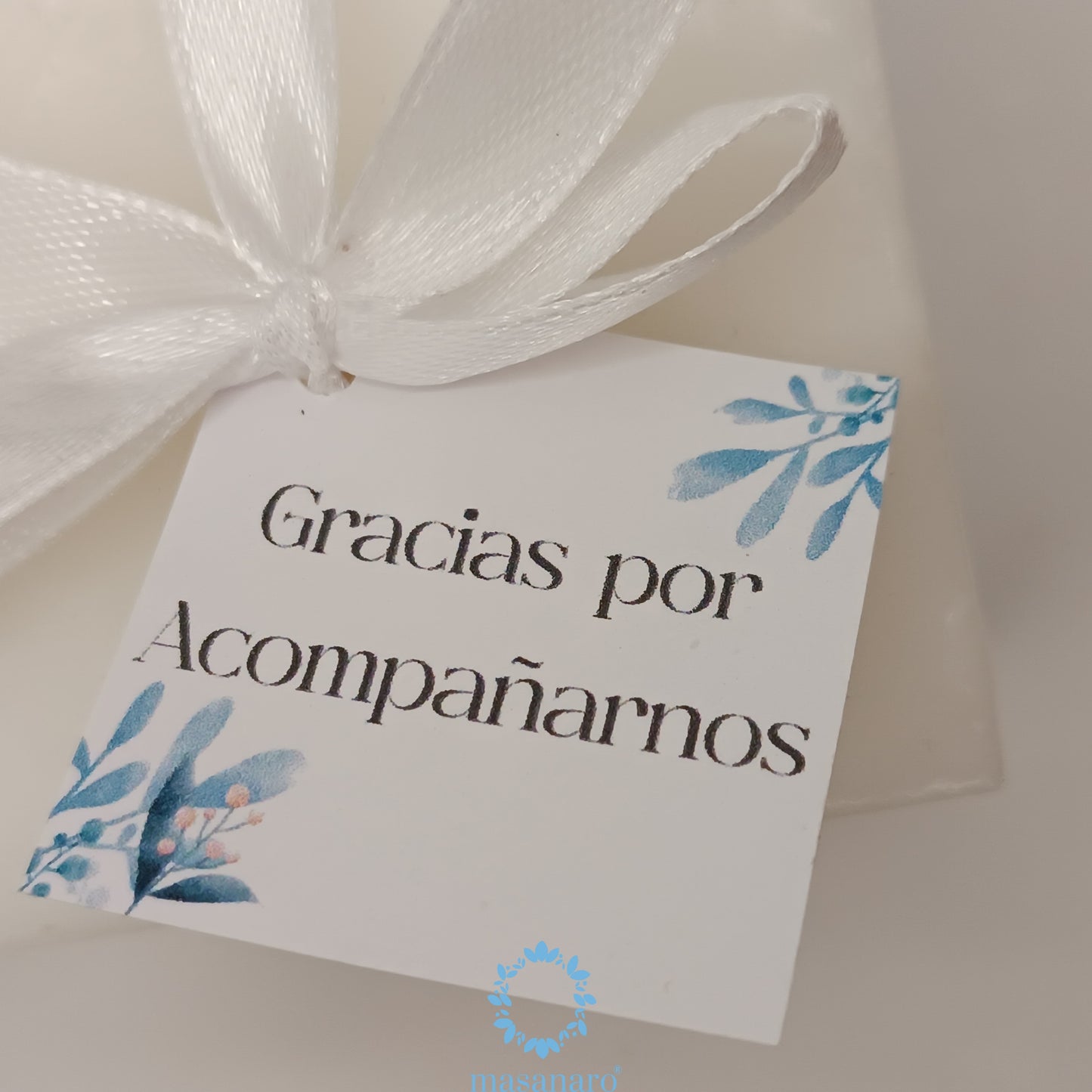 Paquete 10 velas cubo. Diseño follaje azul
