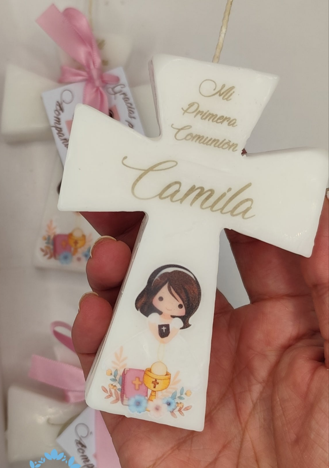 Velas de cruz primera comunión