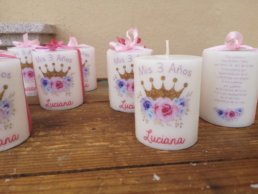 Paq. 10 velas princesa