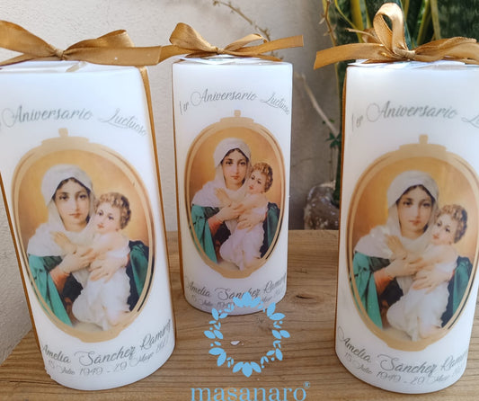 Paq. 10 velas Virgen de Shoenstatt