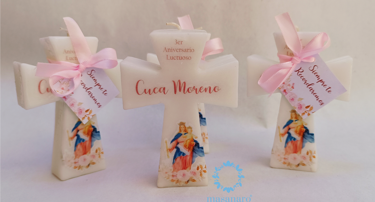 Velas de cruz María Auxiliadora