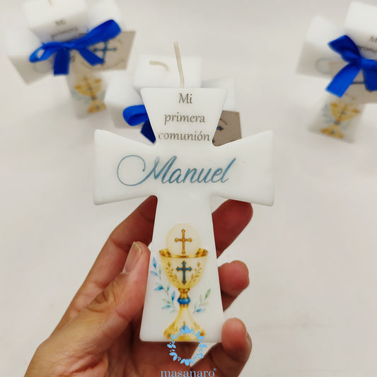 Vela de cruz. Diseño caliz