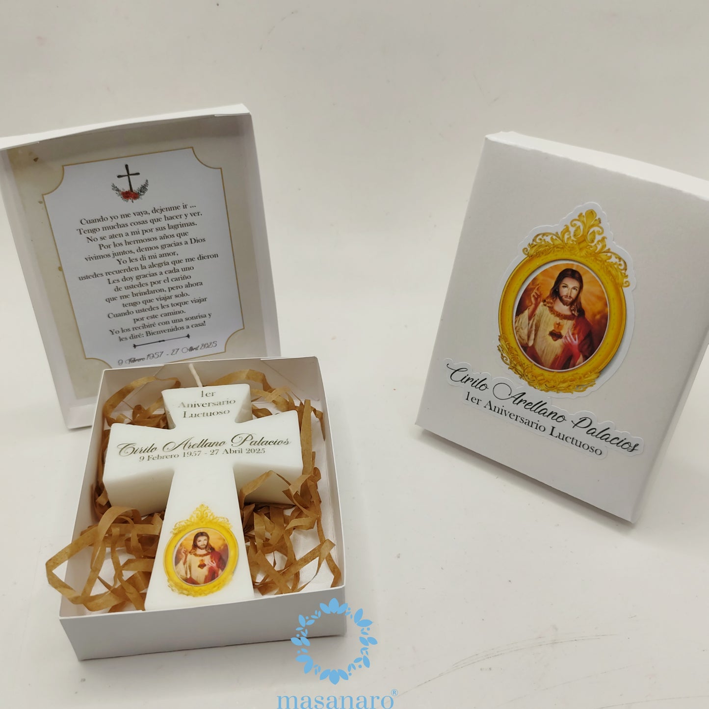 Vela de Cruz. Diseño Sagrado Corazón de Jesús