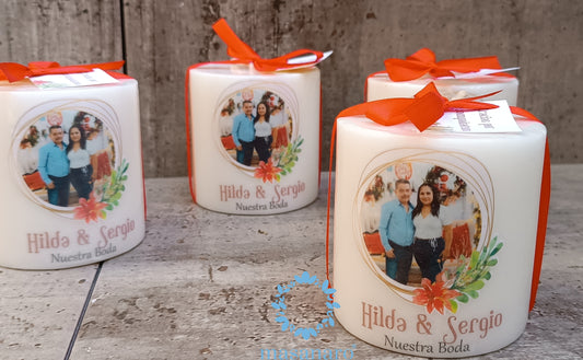 Vela. Diseño foto navideña