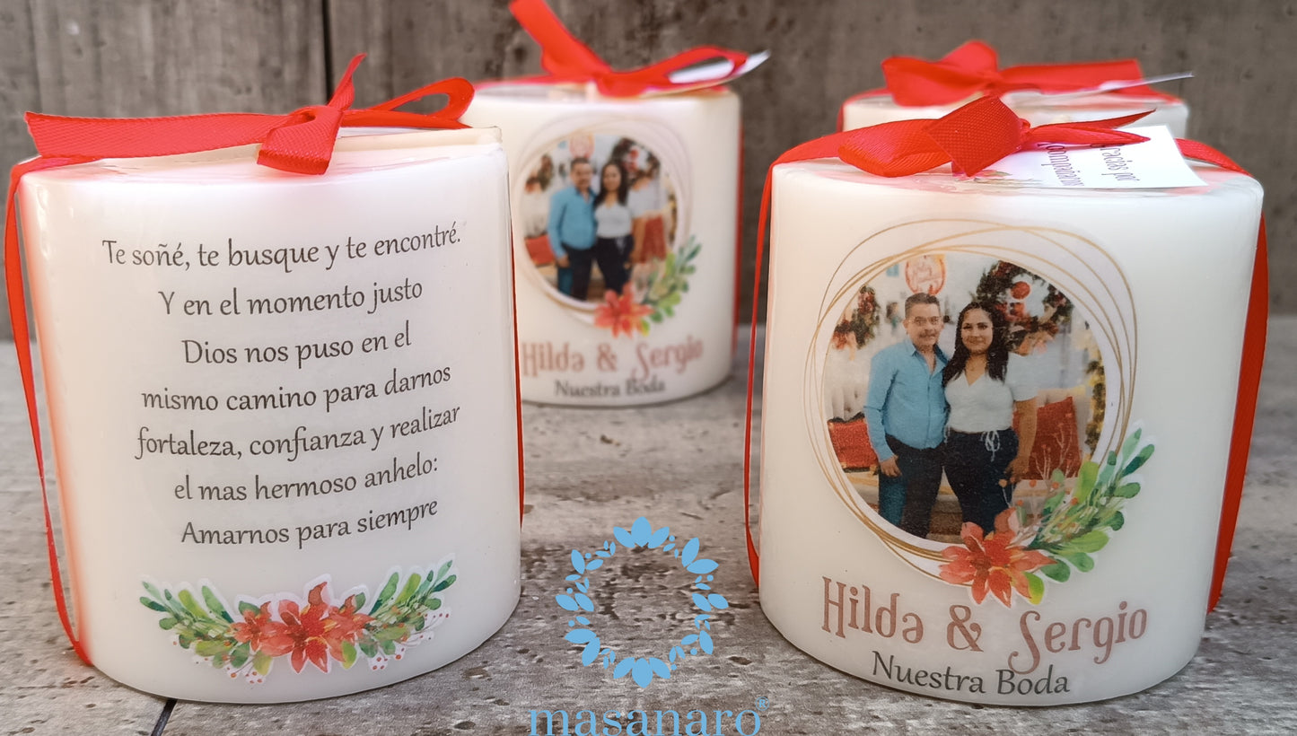 Vela. Diseño foto navideña