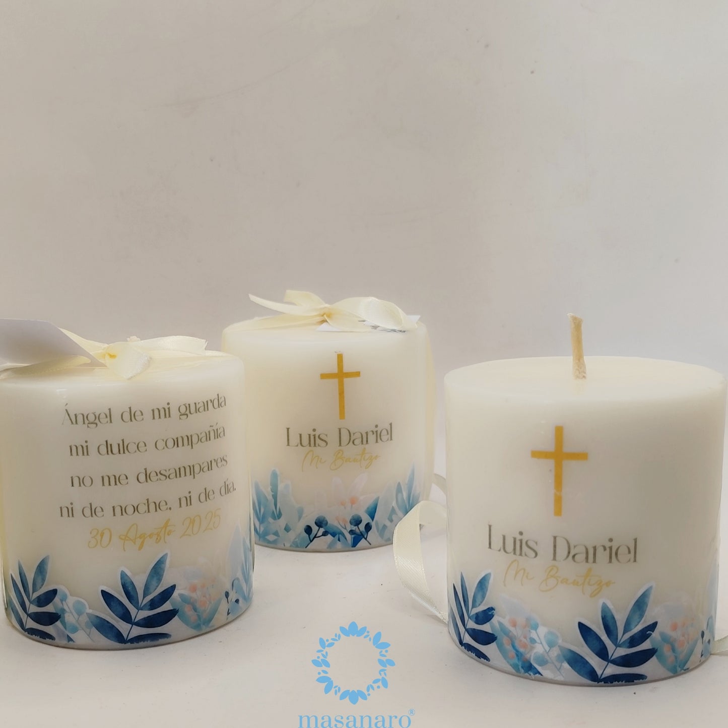 Vela.  Diseño follaje azul