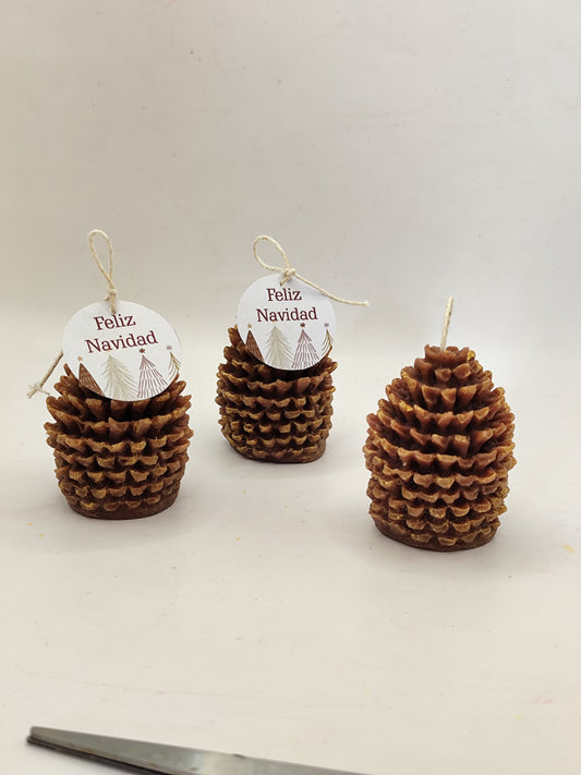 Vela piña navideña