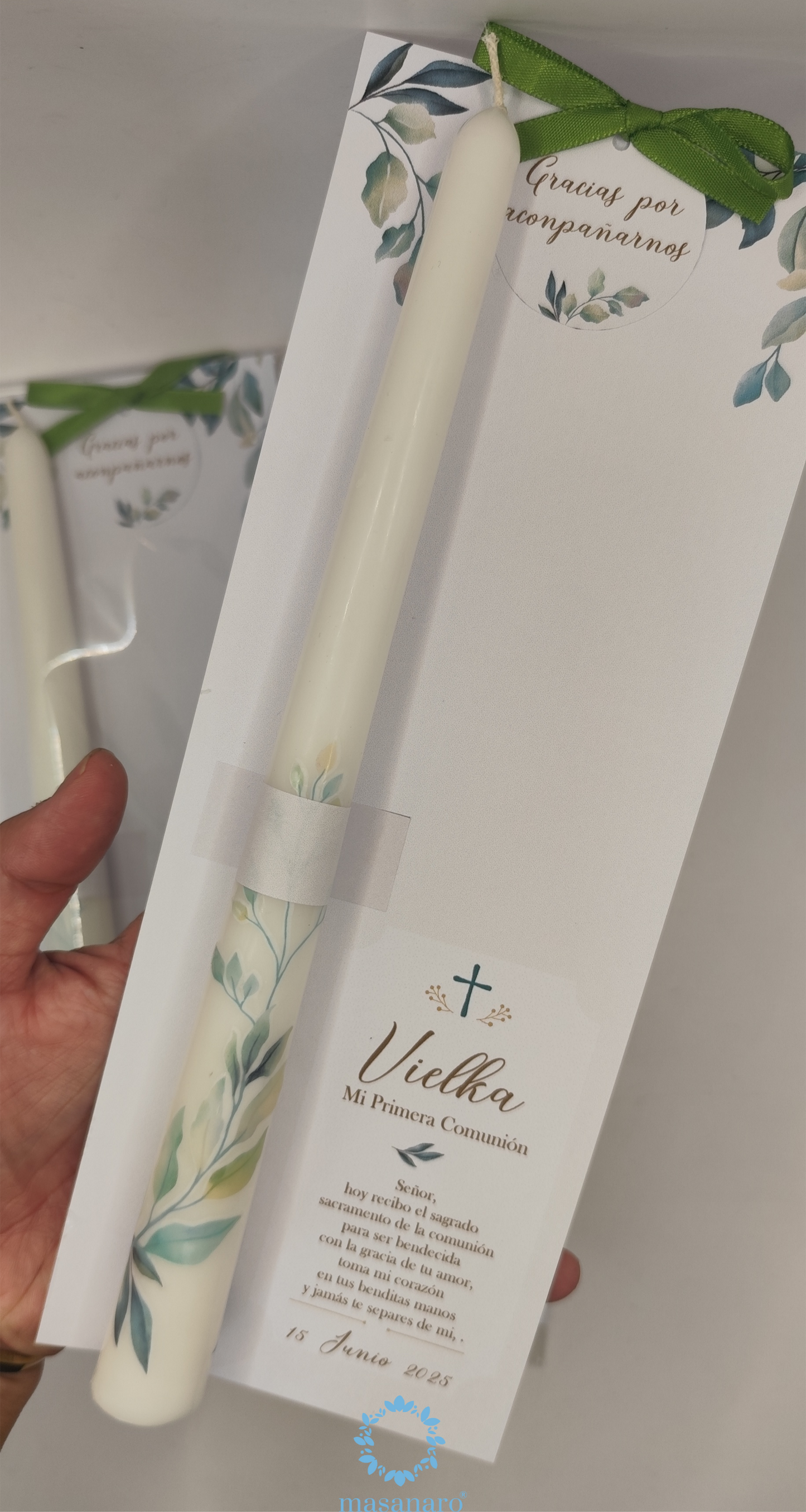 Vela larga. Diseño follaje verde