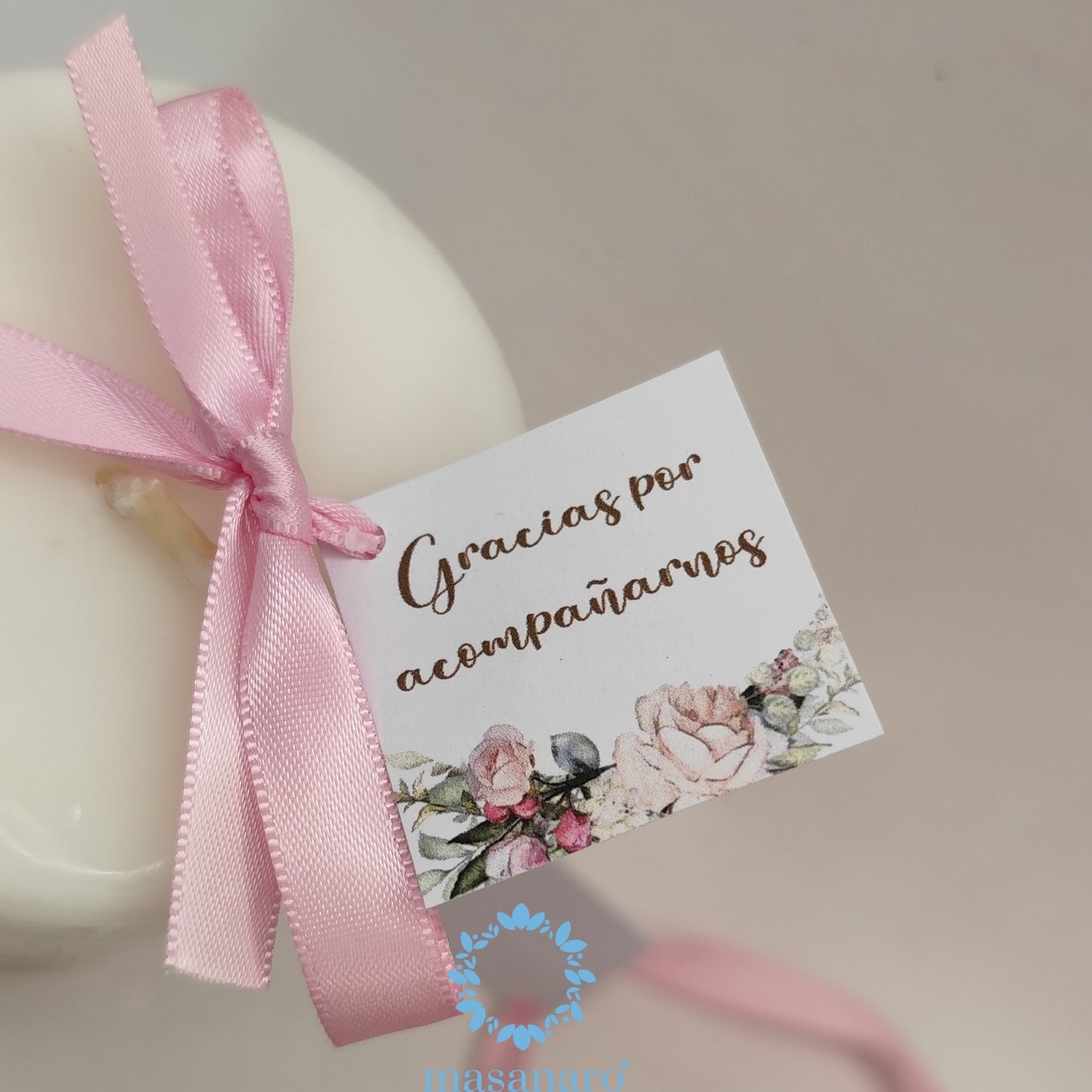 Vela con diseño niña con flores vintage