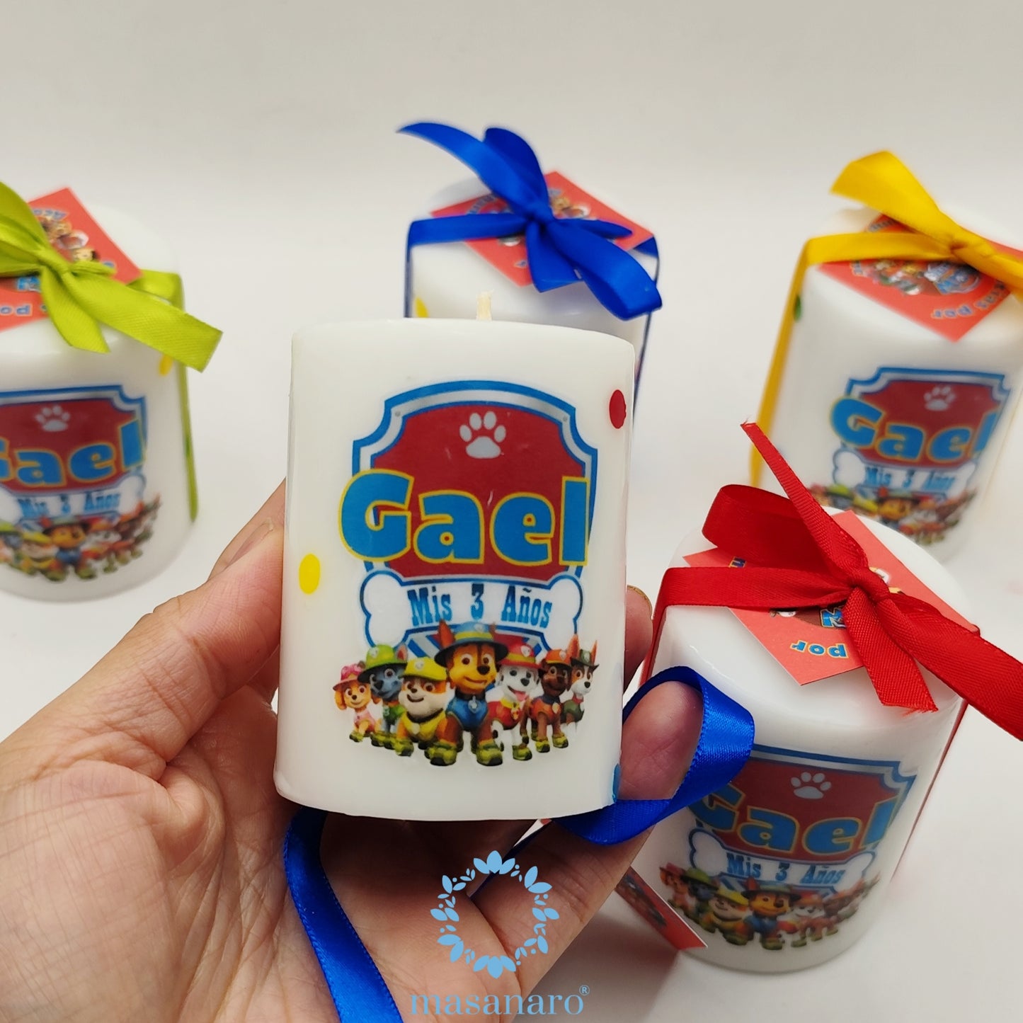 Vela con diseño Paw Patrol