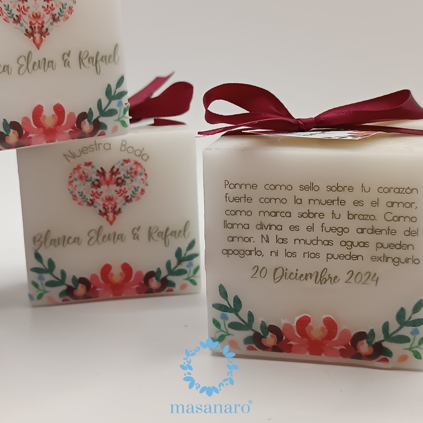 Velas cubo. Diseño. Corazón mexicano