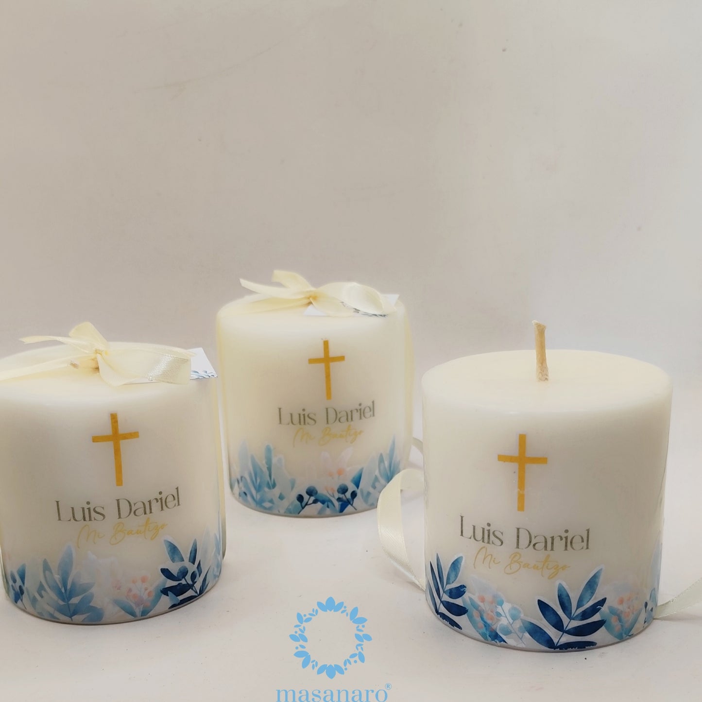 Vela.  Diseño follaje azul