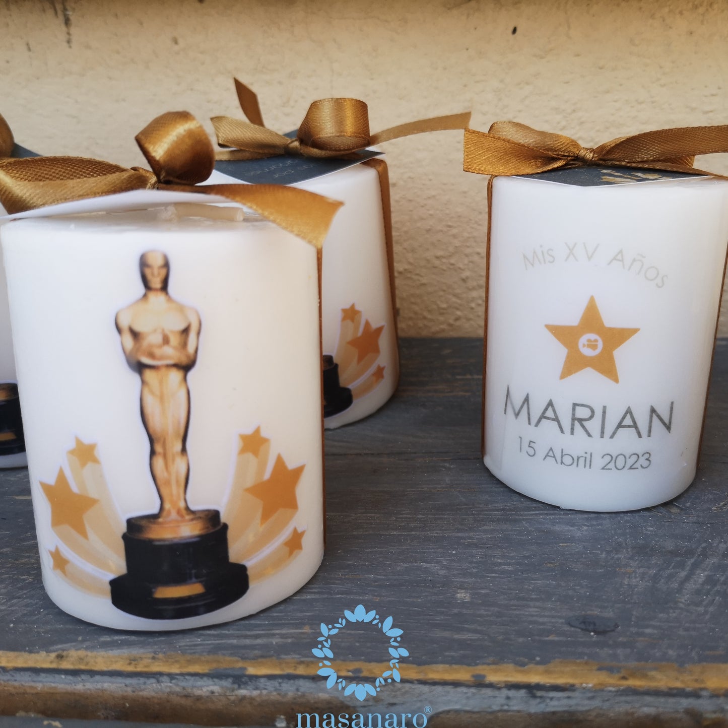 Vela con diseño "Oscars"