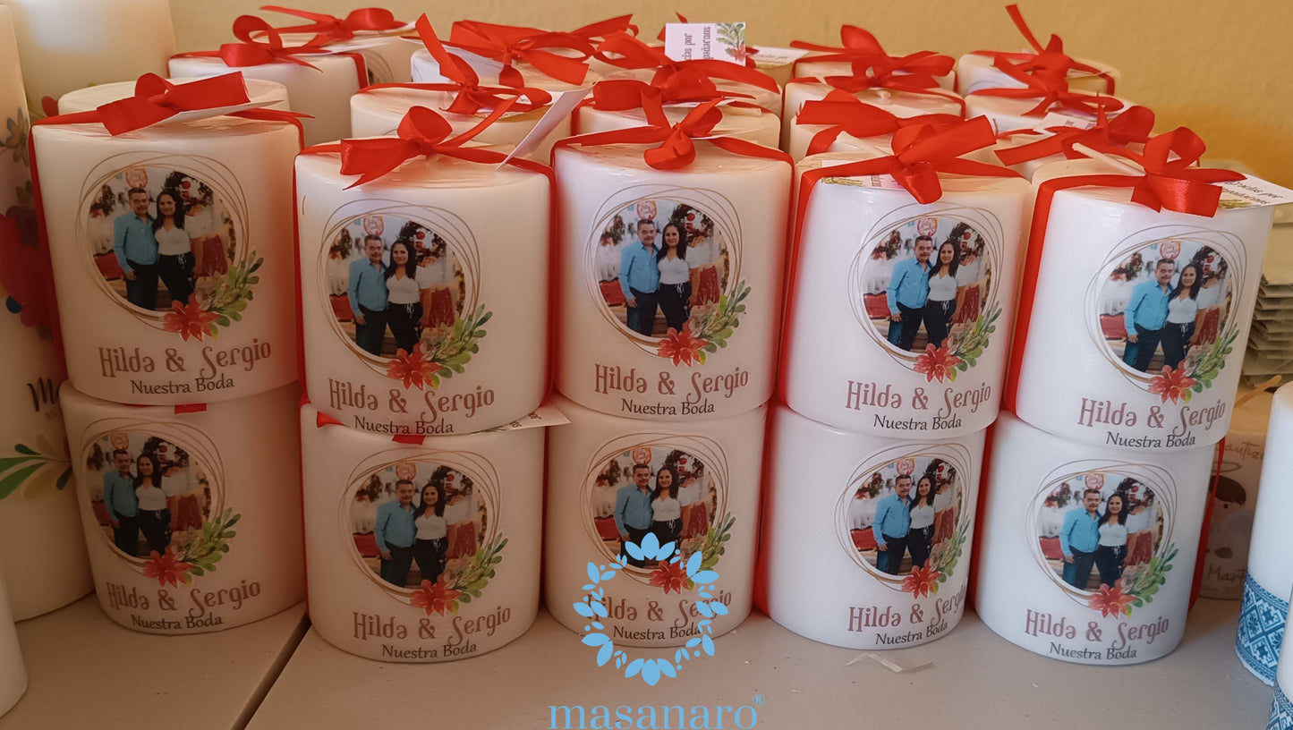 Vela. Diseño foto navideña