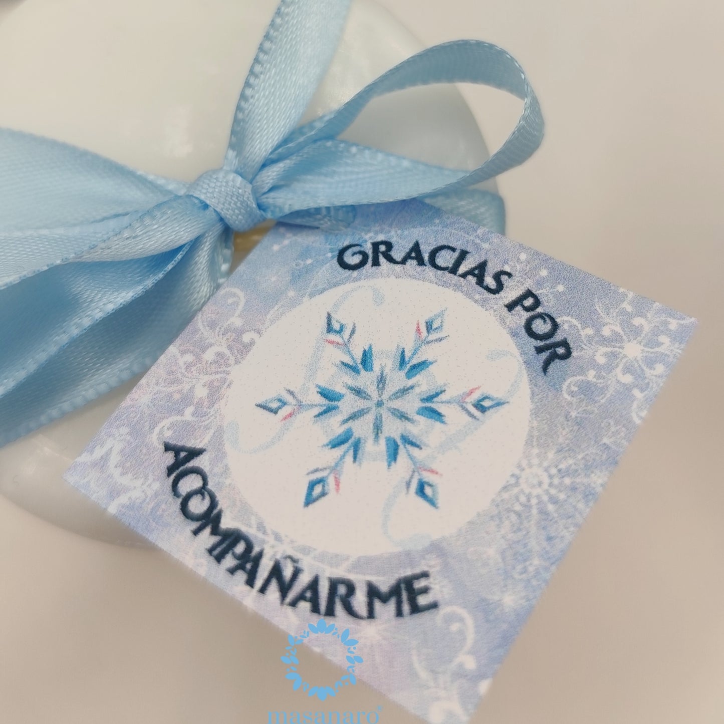 Vela con diseño frozen